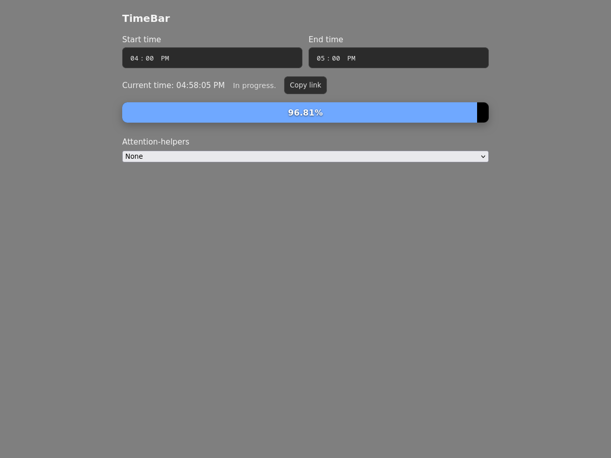 TimeBar screenshot